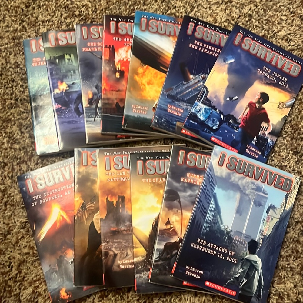 Set of 14 “I Sirvived” adventure series youth books